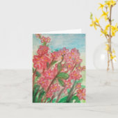 Pinke Blumen Karte (Gelbe Blume)