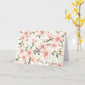 Pinke Blumen Karte (Gelbe Blume)