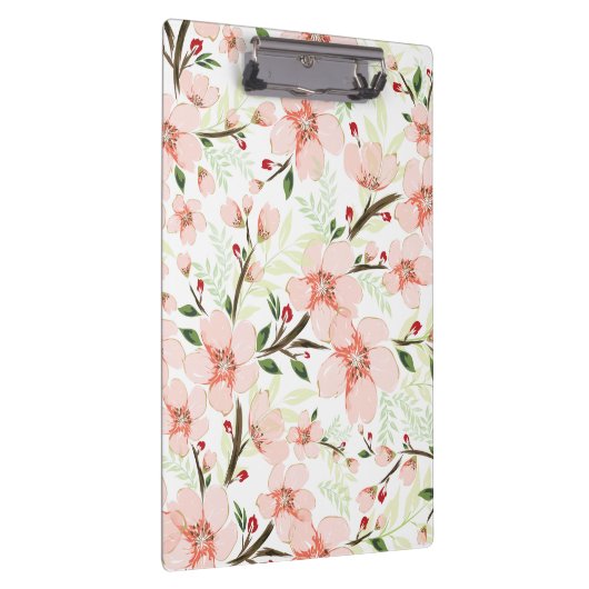 Pinke Blumen Klemmbrett (Rechts)