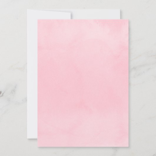 pinke blumen | Konfirmation Einladung (Rückseite)