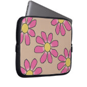 Pinke Blumen Laptopschutzhülle (Vorne Rechts)