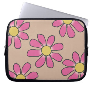 Pinke Blumen Laptopschutzhülle