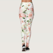 Pinke Blumen Leggings (Rückseite)