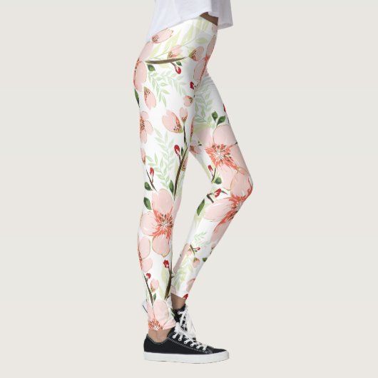 Pinke Blumen Leggings (Rechts)