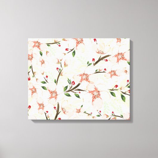 Pinke Blumen Leinwanddruck (Vorderseite)