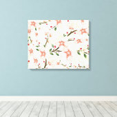 Pinke Blumen Leinwanddruck (Insitu (Holzboden))