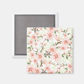 Pinke Blumen Magnet (Vorderseite/Rückseite)
