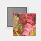 Pinke Blumen Magnet (Vorderseite/Rückseite)