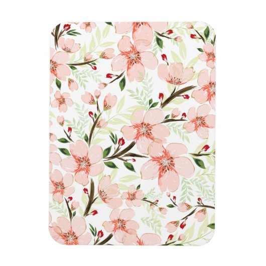 Pinke Blumen Magnet (Vertikal)