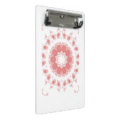 PINKE BLUMEN MINI KLEMMBRETT (Schrägansicht)