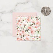 Pinke Blumen Mitteilungskarte (Vorderseite/Rückseite Beispiel)