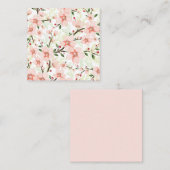 Pinke Blumen Mitteilungskarte (Vorne/Hinten)