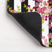 Pinke Blumen Mousepad (Ecke)