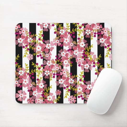 Pinke Blumen Mousepad (Mit Mouse)