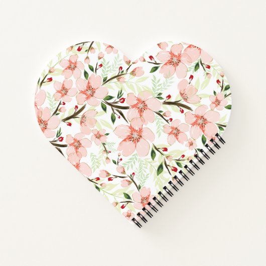 Pinke Blumen Notizblock (Rückseite)