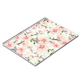 Pinke Blumen Notizblock (Linke Seite)