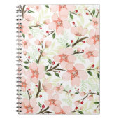 Pinke Blumen Notizblock (Vorderseite)