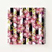 Pinke Blumen Notizblock (Rückseite)