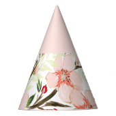 Pinke Blumen Partyhütchen (Vorderseite)