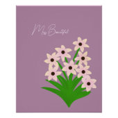 Pinke Blumen Poster (Vorderseite)