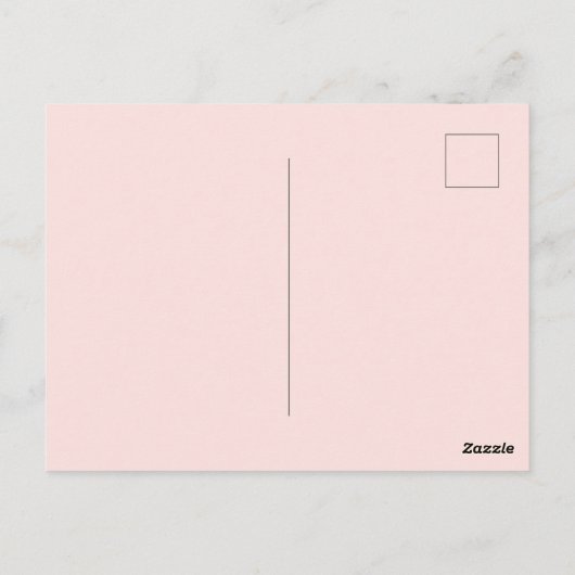 Pinke Blumen Postkarte (Rückseite)