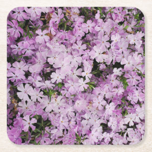 Pinke Blumen Rechteckiger Pappuntersetzer