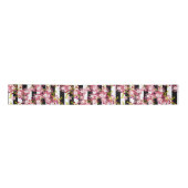 Pinke Blumen Satinband (Vorderseite)