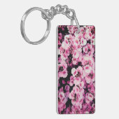 Pinke Blumen Schlüsselanhänger (Vorderseite links)