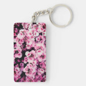 Pinke Blumen Schlüsselanhänger (Rückseite)