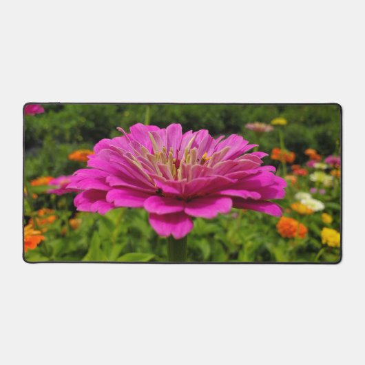 Pinke Blumen Schreibtischunterlage (Vorderseite)