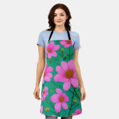 Pinke Blumen Schürze (Getragen)