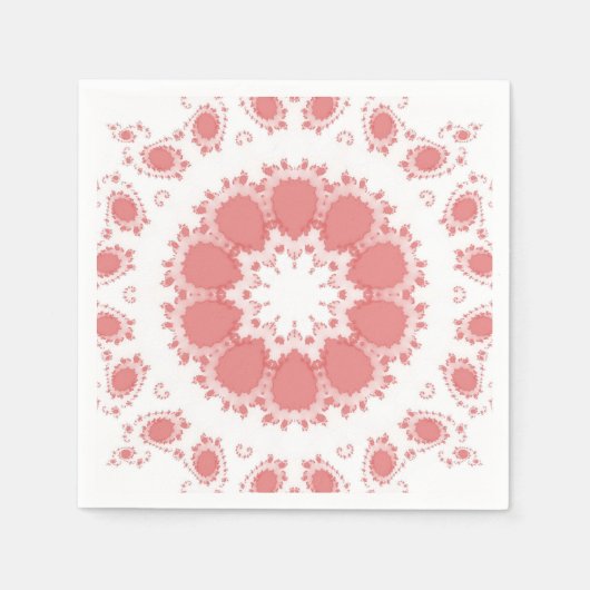 PINKE BLUMEN SERVIETTE (Vorderseite)