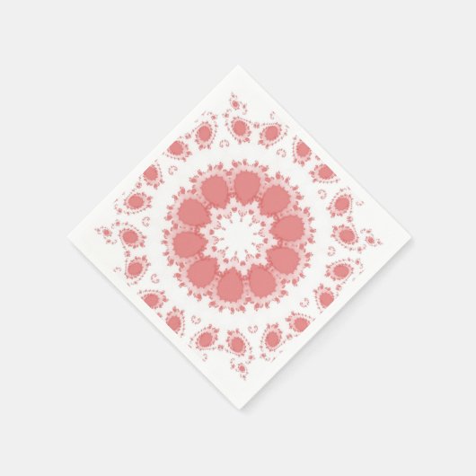 PINKE BLUMEN SERVIETTE (Ecke)