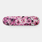 Pinke Blumen Skateboard (Horizontal)
