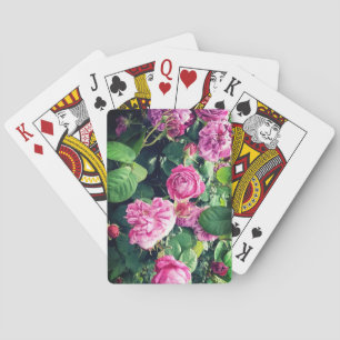 Pinke Blumen Spielkarten