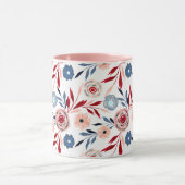 Pinke Blumen Tasse (Zentrum)