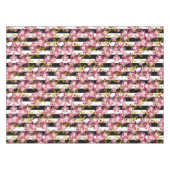 Pinke Blumen Tischdecke (Vorderseite (Horizontal))