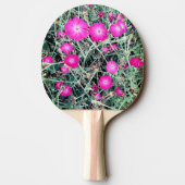 Pinke Blumen Tischtennis Schläger (Rückseite)