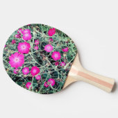 Pinke Blumen Tischtennis Schläger (Seitenansicht)