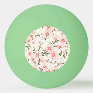 Pinke Blumen Tischtennisball