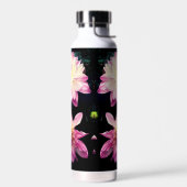 Pinke Blumen Trinkflasche (Links)