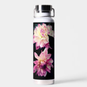 Pinke Blumen Trinkflasche (Rückseite)