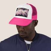 Pinke Blumen Truckerkappe (Beispiel)