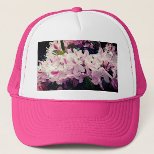 Pinke Blumen Truckerkappe