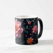 Pinke Blumen Verwandlungstasse (VorderseiteRechts)