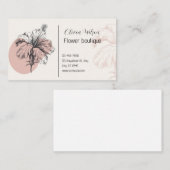 Pinke Blumen Visitenkarte (Vorne/Hinten)