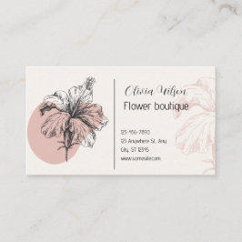 Pinke Blumen Visitenkarte