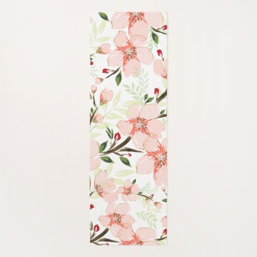 Pinke Blumen Yogamatte