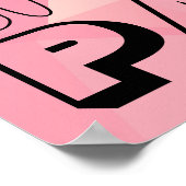 Pinke geometrische Formen HABEN SIE EIN PASS Poster (Ecke)