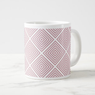 Pinke geometrische Quadrate Jumbo-Tasse